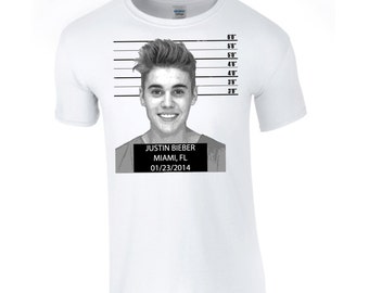 justin bieber mug shot shirt