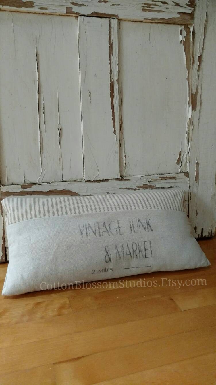 Vintage Market Pillow Cover Farmhouse Pillow Cover Farmers