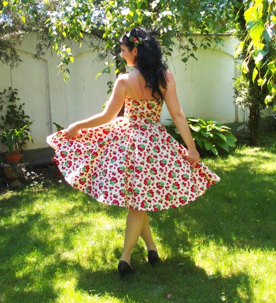 Pinup dress 'Cherry Picker' PLUS SIZE AVAILABLE