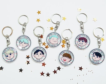 BTS / BANGTAN BOYS kpop - charm, keychain. Jin, Suga, Rap Monster, J-hope, Jimin, V, Jungkook
