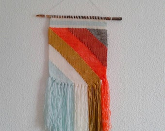Weaving wall "Fausta" size M tapestry wall art handmade ethnic weaving