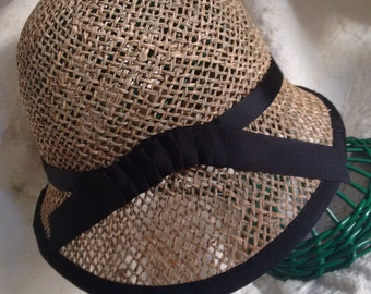 Florentine straw, style cloche Hat