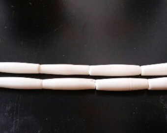 SALE! Bone beads barrel beads Turkey wing bone off white beads Native American Native beads 7x24 barrel beads