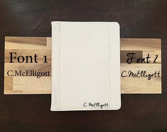 Personalized Custom Leather iPad 2 Cases - White and Black