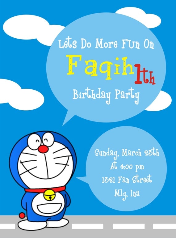 Doraemon Invitationsdoraemon Western Baby Shower By Moggerinvitee