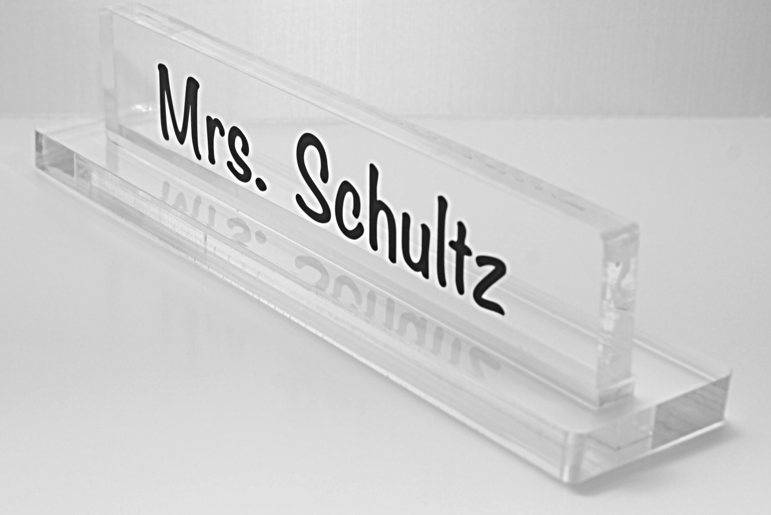 Custom Desk Name Plate 3/8 Glasslike Acrylic