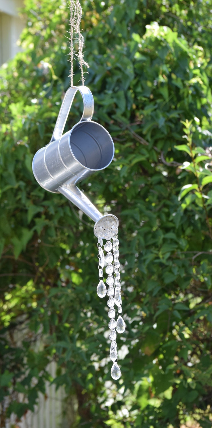 Watering can sun catcher Garden decor Yard Art outdoor sun