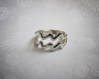 Aquarius Ring- Horoscope Zodiac Ring- Zodiac Sign Ring- Astrology Jewelry- Horoscope Ring- Astrological sign ring- Gift for her