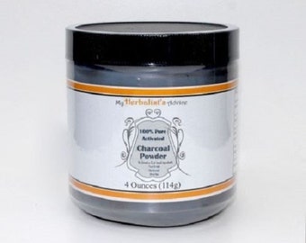 Activated Charcoal Powder 4 oz Pure, Food Grade, Ultra Fine, Hardwood