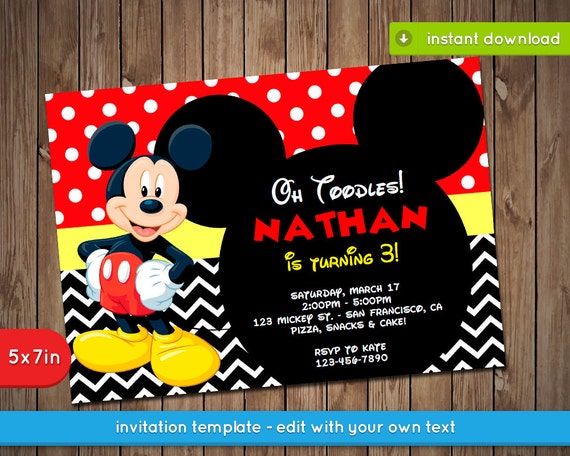 Shutterfly Mickey Invitations 7