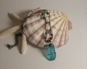 Sea Glass and Antique Brass