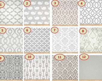 SALE Clearance Lowest Price Grommets option also Window CURTAIN premier print gray and white cotton Customized Width and Length