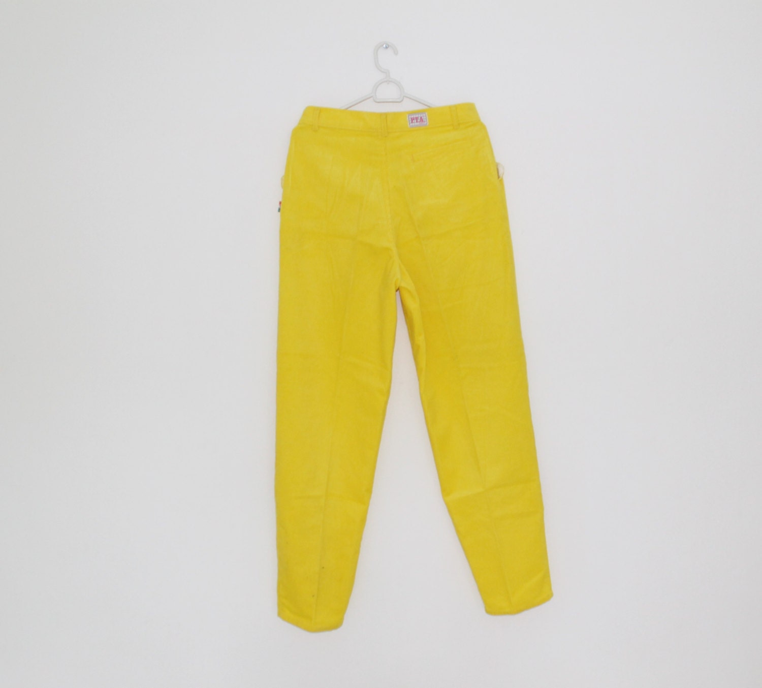 corduroy pants yellow