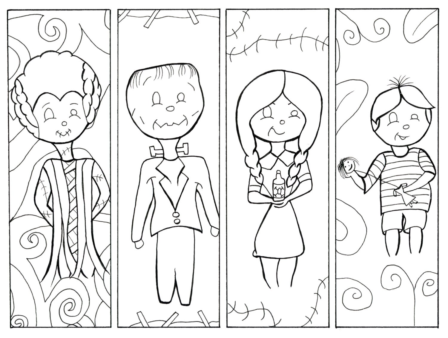 Printable bookmarks // a4 size // Adult and by CoralineArts