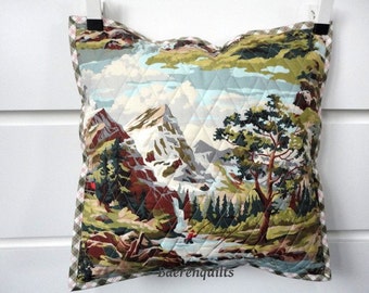Quilted pillowcase mountain