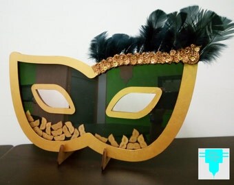 Masquerade Drop in Guest Book/Bachelorette/Quinceañera/Sweet 16/Fifty Shades of Grey/Party/Carnival/Mardi Gras/Guest Book/Alternative/Signin