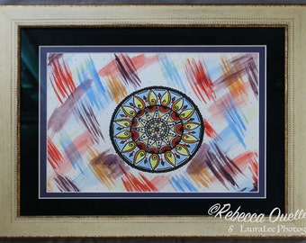 Flaming Sun Tye-Dye Mandala