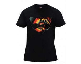 T-shirt TIE DYE BLACK - Pucksuck, raccoon, raccoon