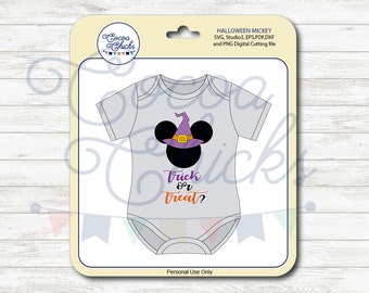 Halloween Mickey Mouse Hat / Disney Trick or treat / SVG Cutting Files / svg, dxf, studio3, eps, pdf, png / Digital file / Silhouette files