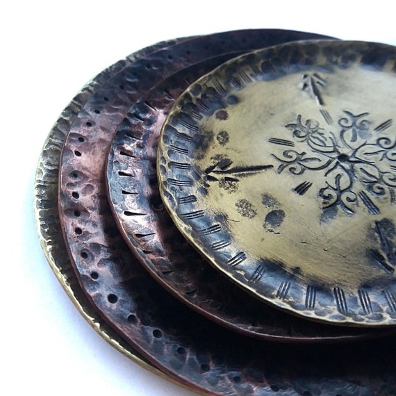 Items similar to Hammered Copper Dish - Incense Dish - Copper Plate ...