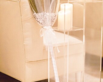 Wedding Broom -Brooch Bling 'The Sarah O' Bling Jumping Broom- Bling Broom