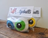 Catnip eyeballs cat toy ball plush recycled materials