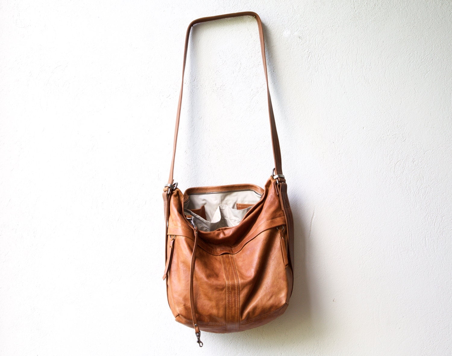 leather backpack purse HOBO PACK in soft by roughandtumblebags