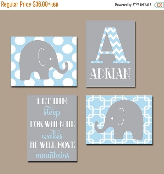 Boy Nursery Wall Art Canvas or Prints Baby Boy by TRMdesign