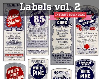 Medicine labels | Etsy