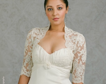 Lace Bridal Shrug - Lace Shrug - Bridal Jacket - Rachel