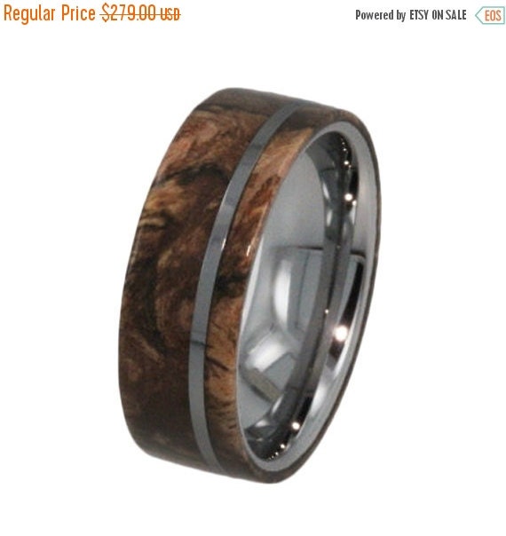 Holiday Sale  10 Off Tungsten Wedding Bands  Wood Wedding  