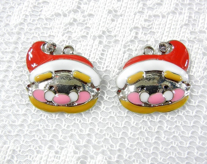 Pair of Santa Dog Charms