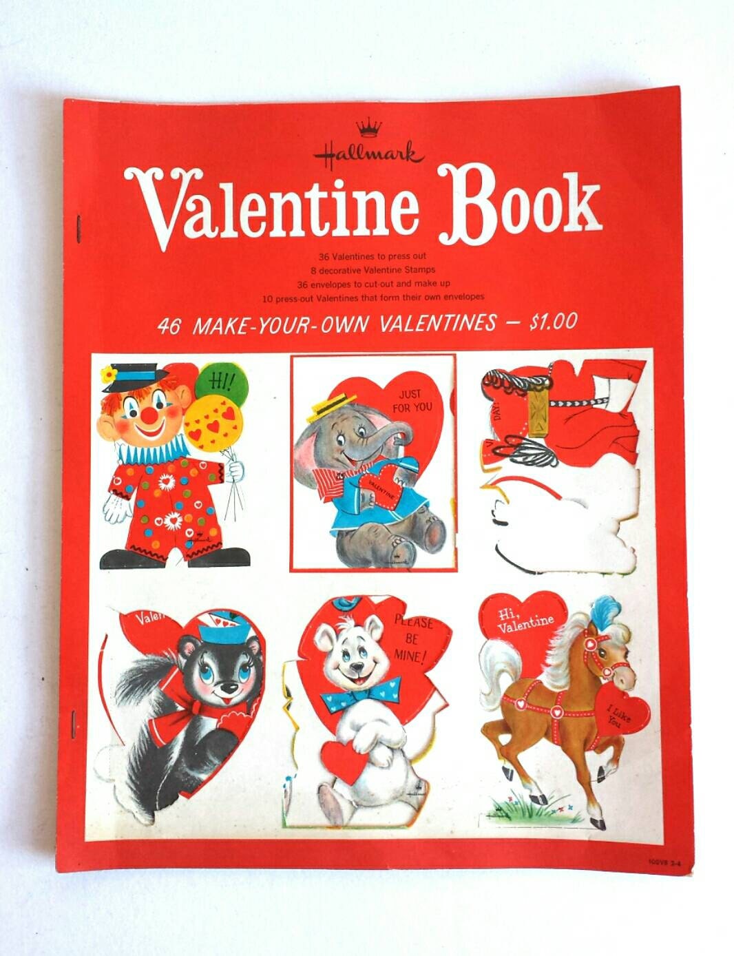 22 Vintage Hallmark Kids Valentines Book Unused Cards