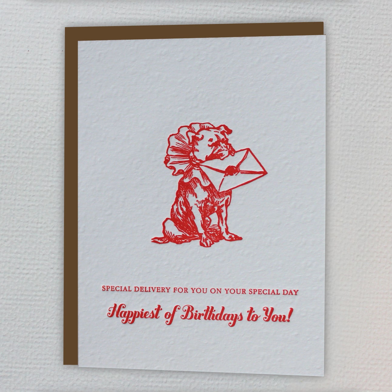 Special Delivery... Happy Birthday Letterpress Greeting Card