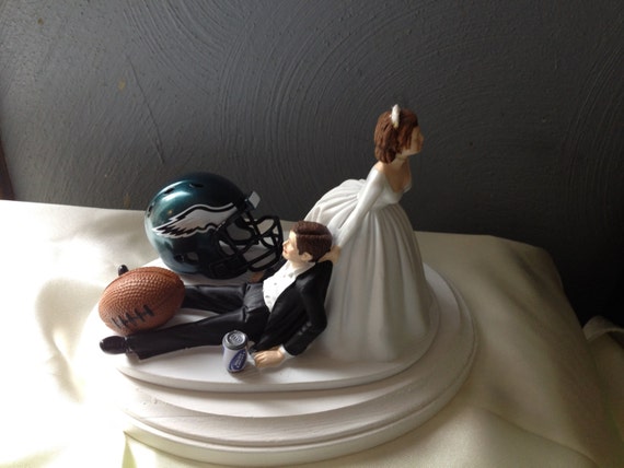 Philadelphia Eagles Wedding Cake Topper Bridal Funny Football