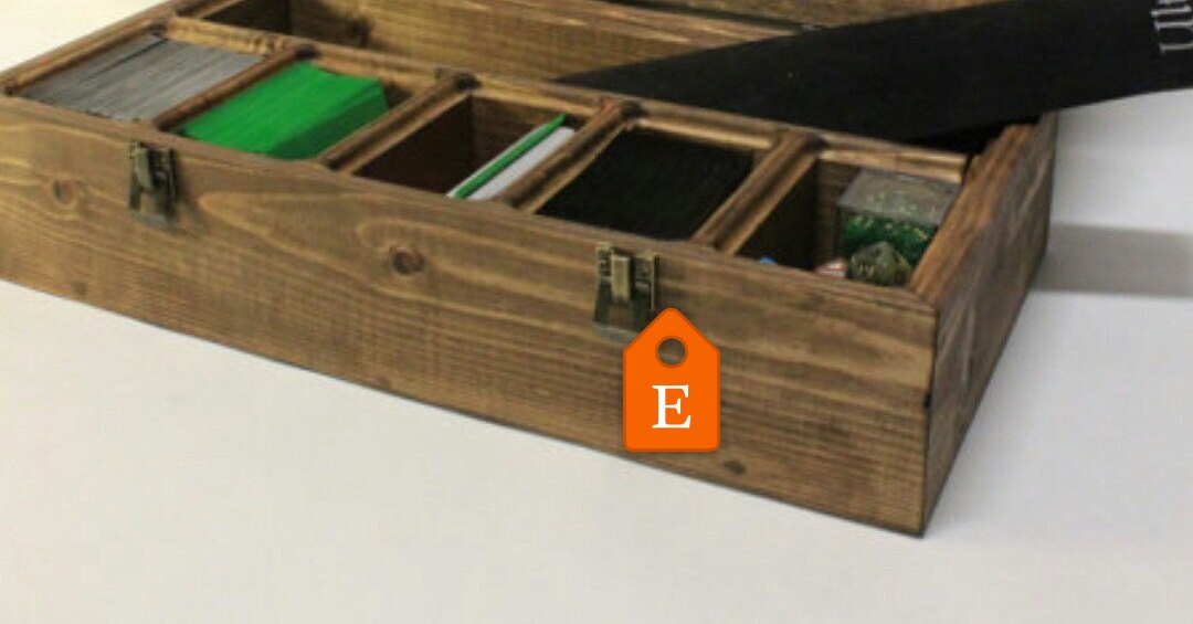 Sturdy MTG Deck Box Trading Card Organizer Wooden Card Box