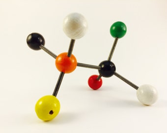 Vintage Molecular Model #1 Mid Century Modern Sculpture - Science - Retro - Molecule - Atomic - Space Age