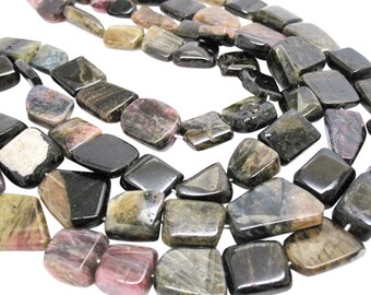 Watermelon Tourmaline Beads, Free form Nuggets, Watermelon Tourmaline Nuggets, October Birthstone, SKU 4183A