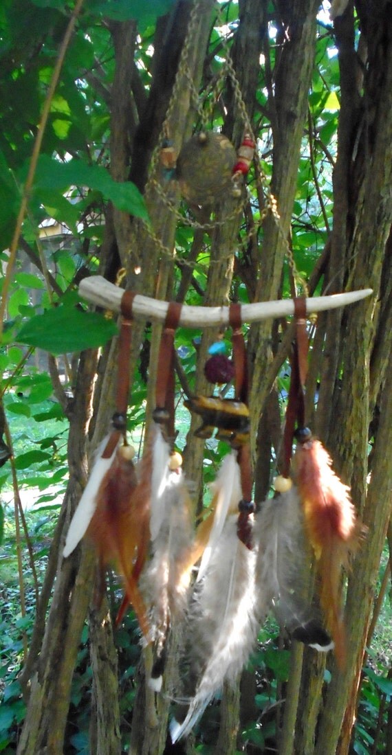 DeviDesigns Bear Totem Wind Chimes Wallhanging Fairy Bells