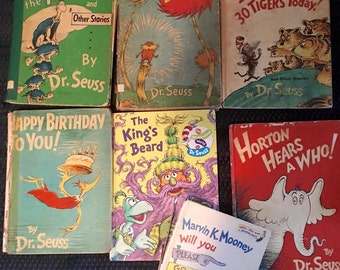 Vintage Dr. Seuss Books - Lot of Seven - 1954 - 1997