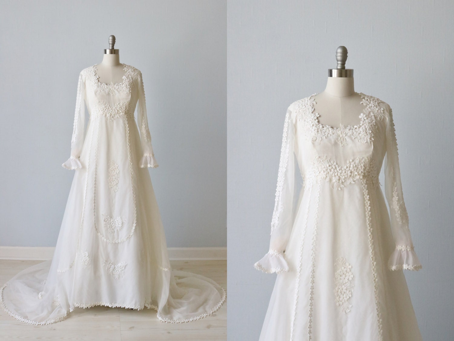 Vintage 1970s Wedding Dresses / Vintage 70s Wedding Gown