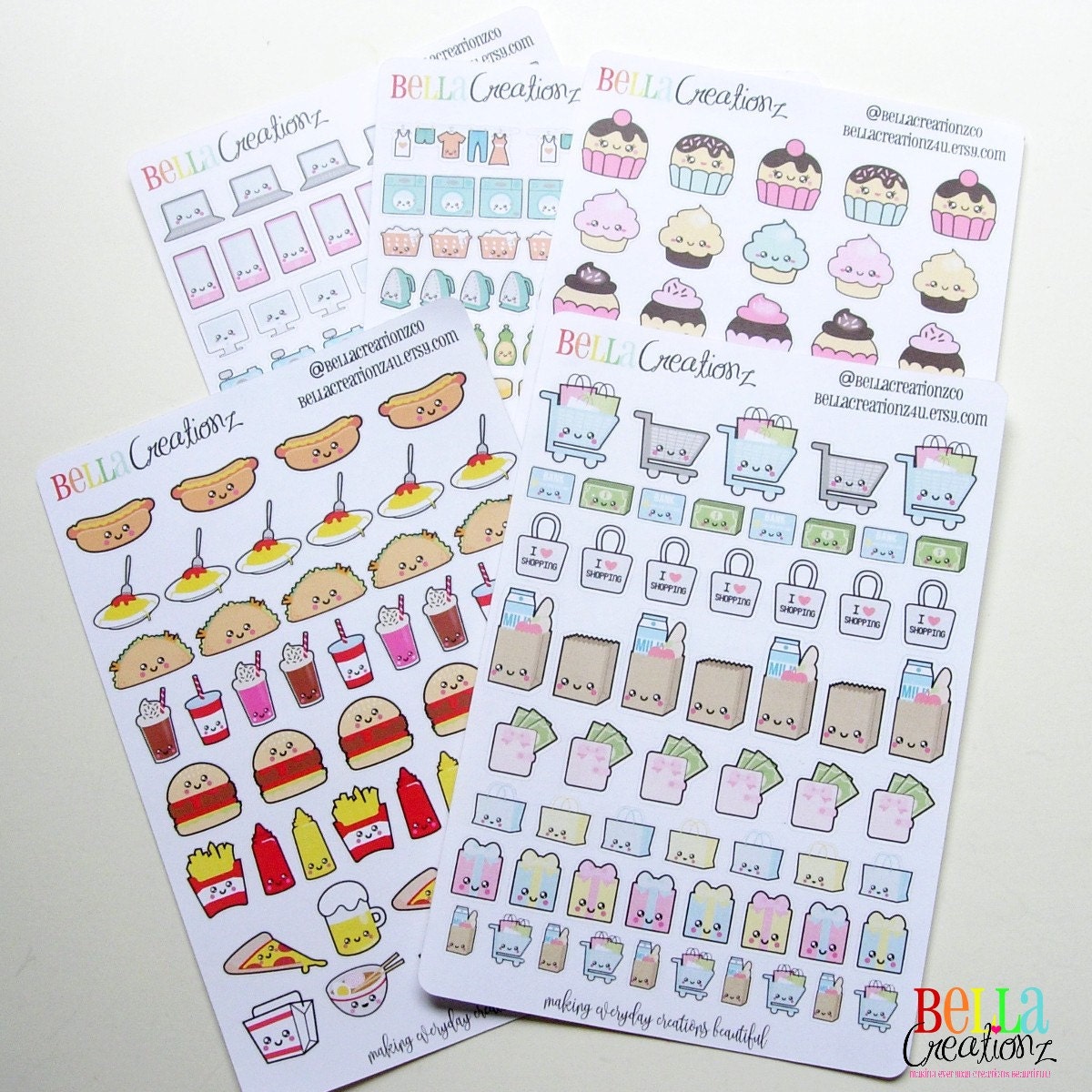 Cute Kawaii Sticker Set Planner Stickers