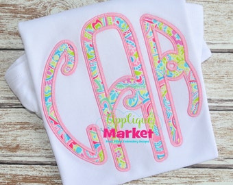 Machine Embroidery Design Embroidery Lilly Circle Monogram Applique Satin Stitch INSTANT DOWNLOAD