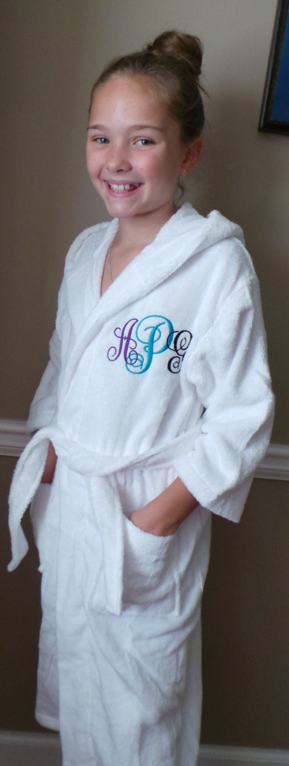 Terry Cloth Bathrobes Children's Kids Robes Hooded