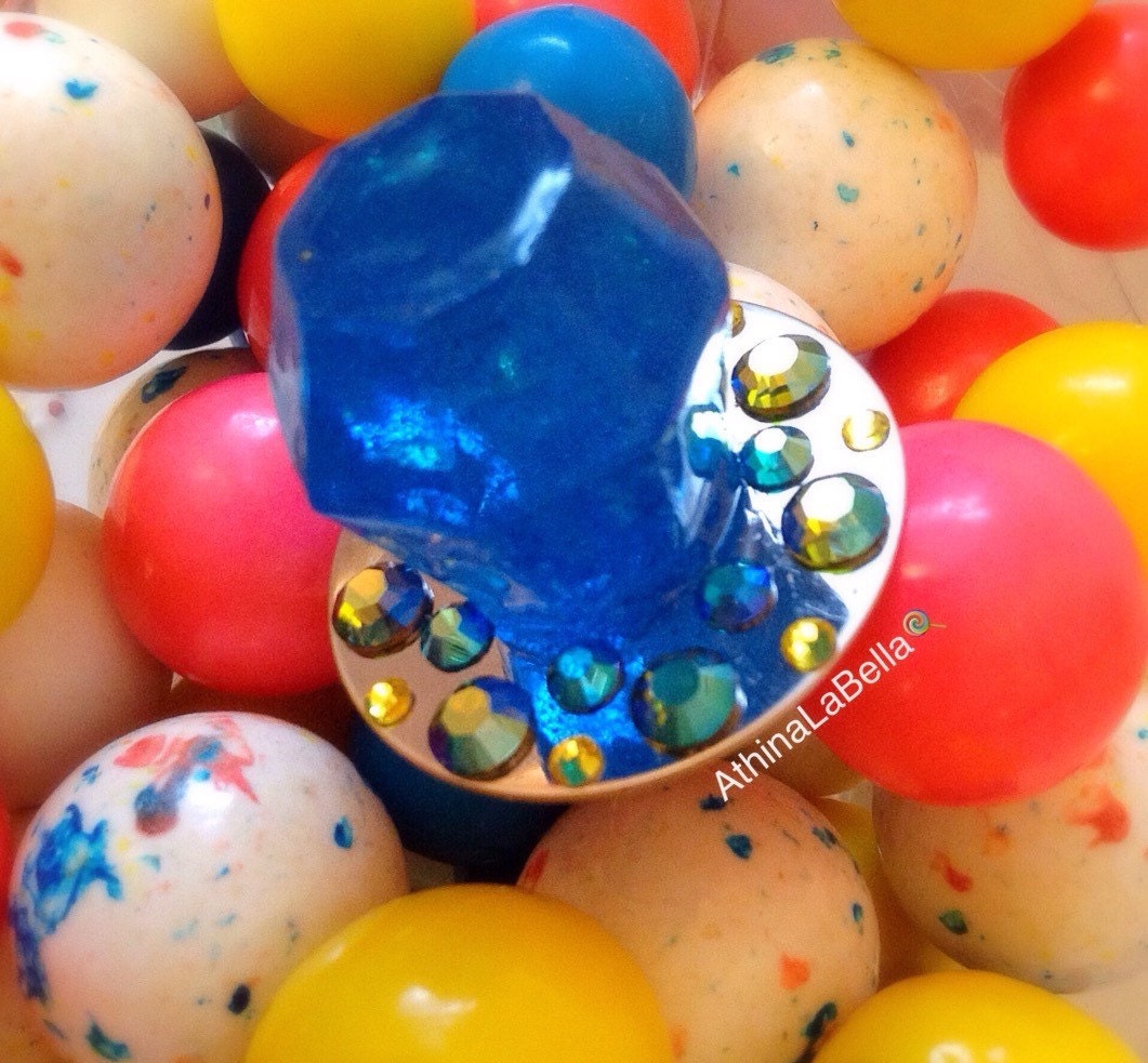 Ring Pop Blueberry Candy Glam Ring Pop Resin by athinalabella