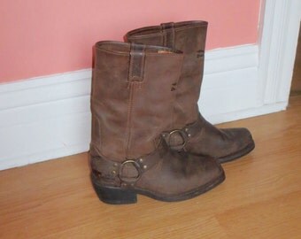 Bottes Motard The Flat Head - Cuir Clouté - Taille US 8.5 (EU 42) - Occasion - Japon