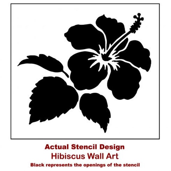 Hibiscus Wall Art Stencil Tropical Stencils for DIY Wall Art