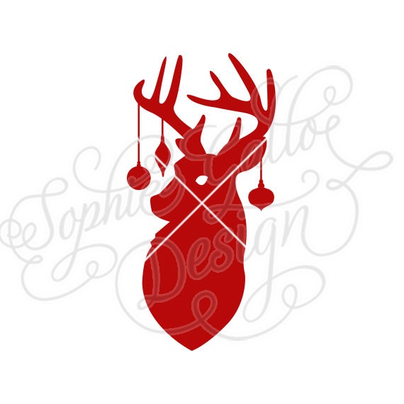 Download Festive Christmas Deer Flourish SVG DXF digital download file