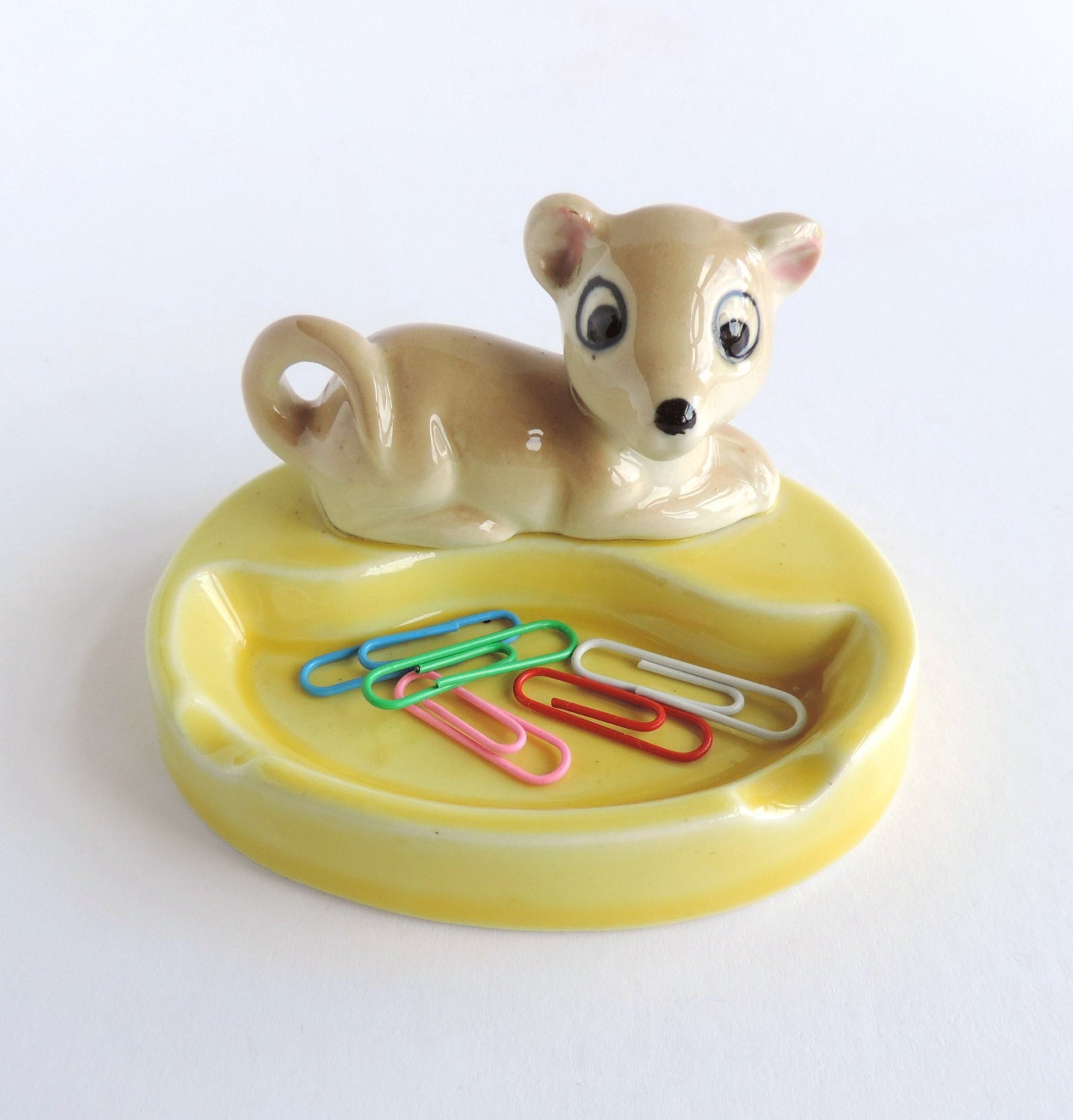 Vintage Shafford Cat Ashtray 5301 MidCentury Maso Ware