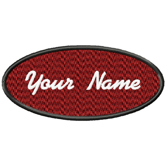 Oval Personalized Custom Embroidered Name Patch by gosiadesigns